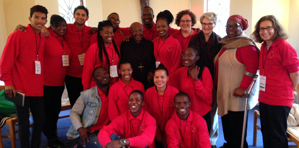 2017 cohort with Arch Tutu in the centre and Hillary Taylor on the right