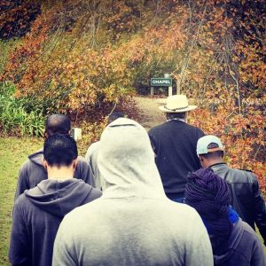 En route to the Chapel